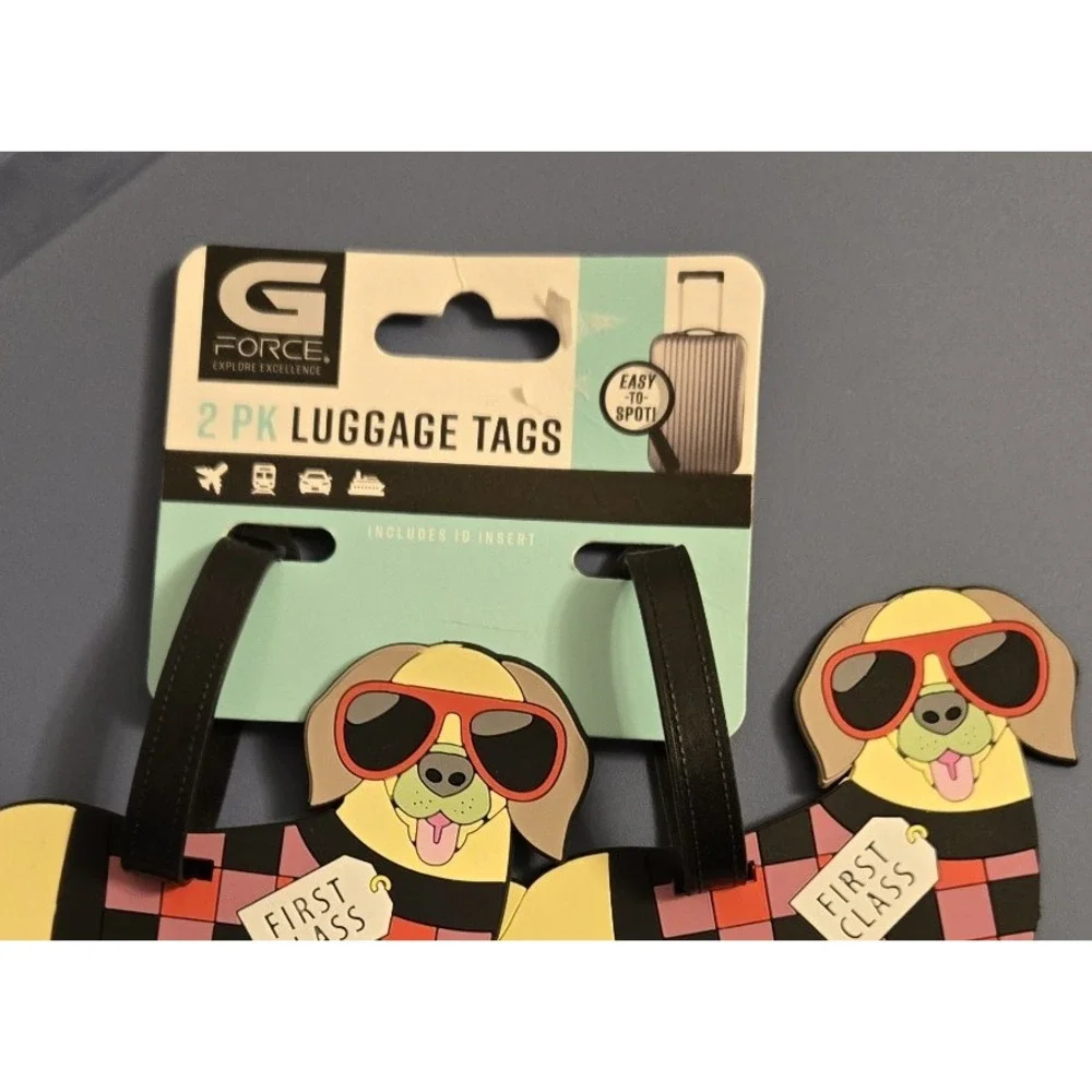 G Force Luggage Tags First Class Dog Lover Suitcase Address Name Spot Your Bags